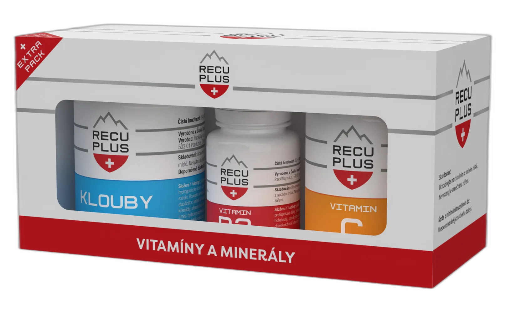 Klouby a vitamíny C + D3 extra pack